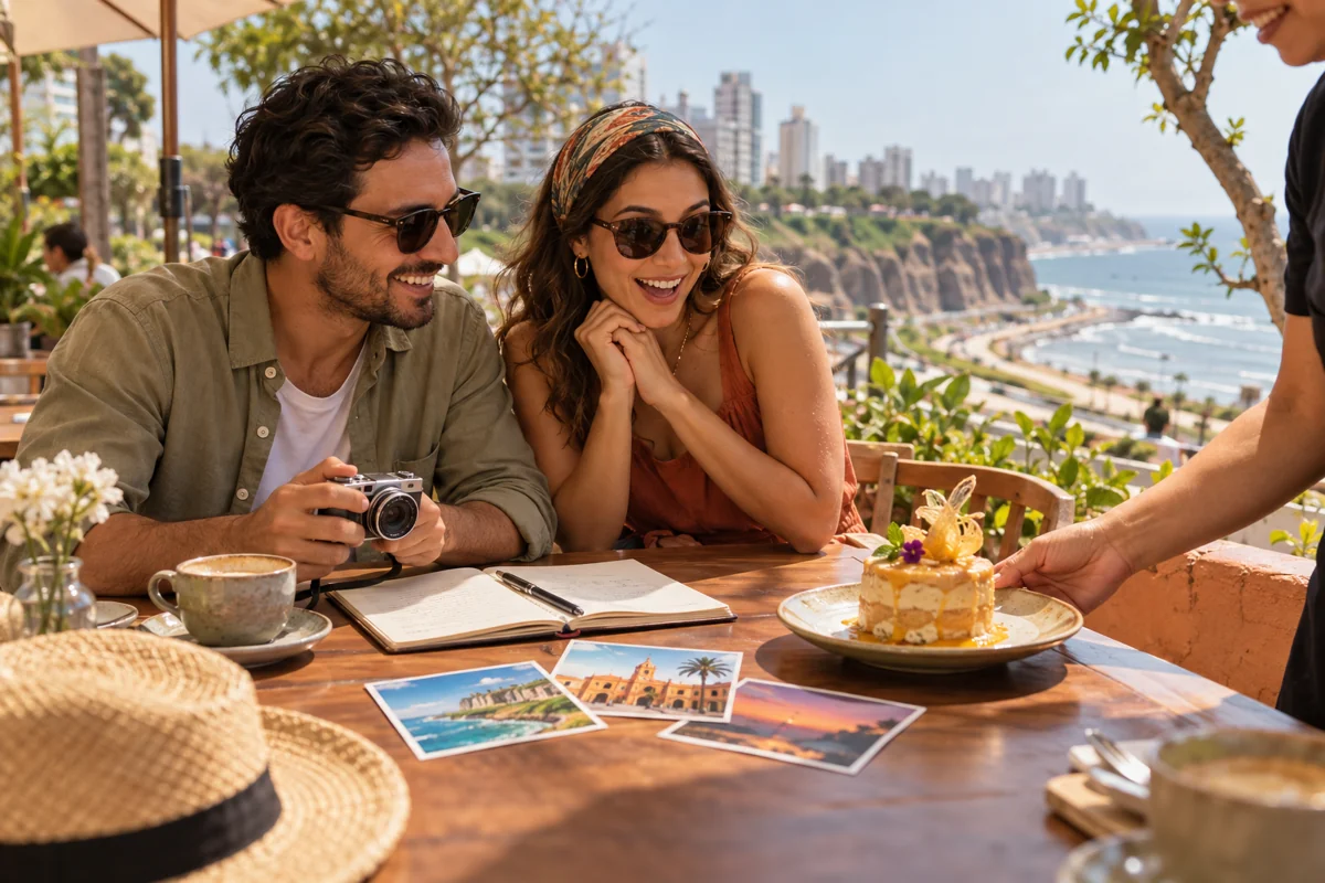 A relaxed day plan interrupted by a delicious dessert.