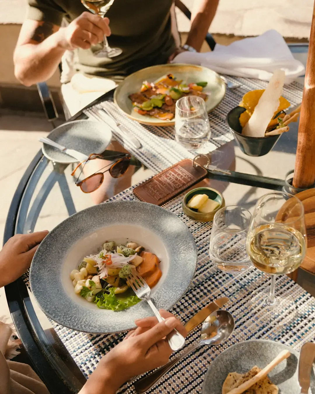 A meal at Curiña in a photograph published by Las Casitas, A Belmond Hotel